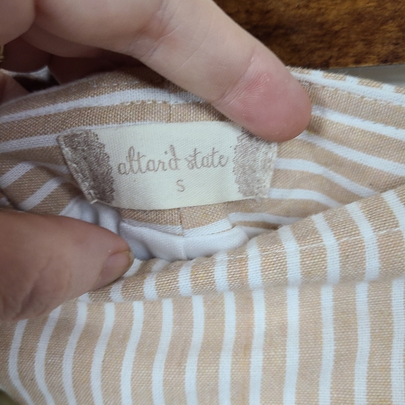 Altar'd State Striped Mini Skirt Small - Picture 3 of 5